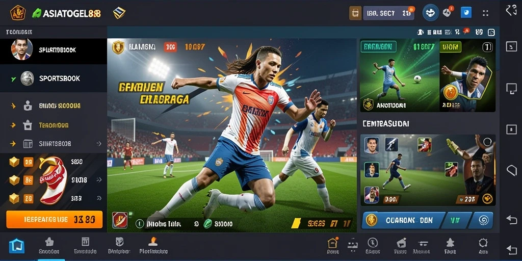 Tampilan gameplay menarik dalam aplikasi ASIATOGEL88 untuk taruhan olahraga.