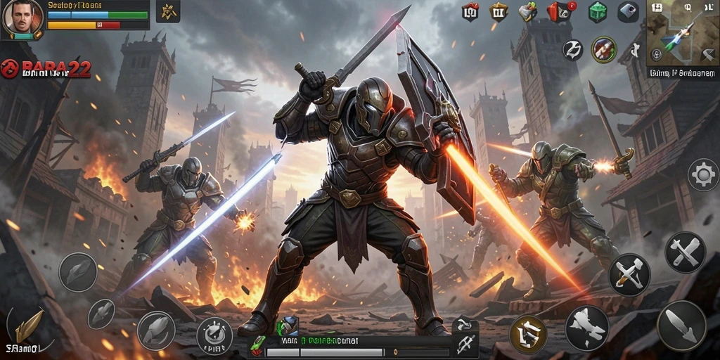 Tampilan gameplay yang seru dan mendebarkan di BARA22.