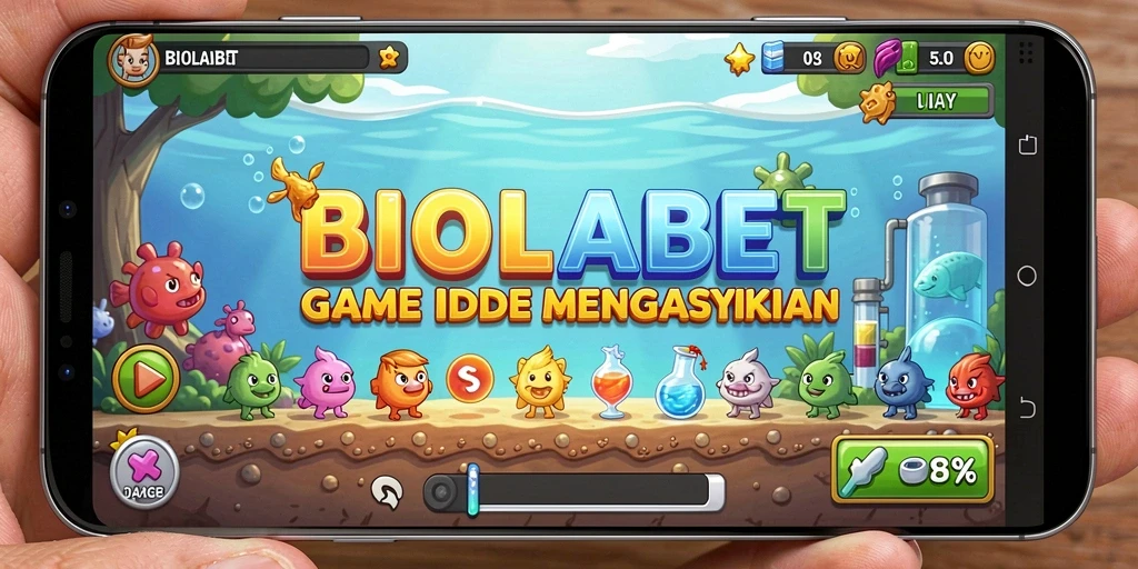 Screenshot utama BIOLABET menampilkan gameplay Idle yang seru.