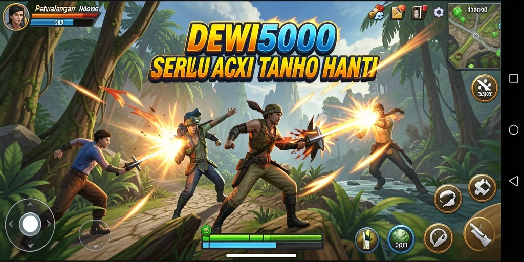 Screenshot gameplay DEWI5000 dengan aksi yang mendebarkan.