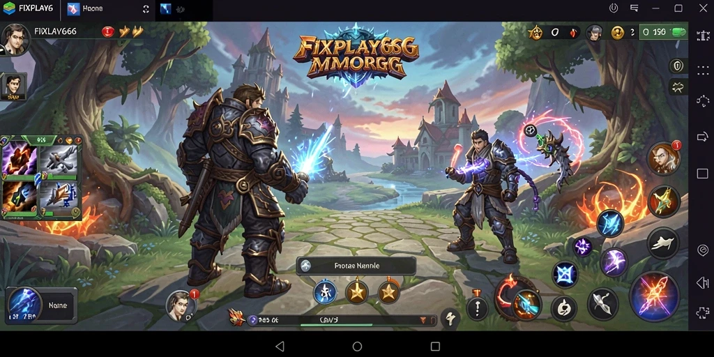 Screenshot utama FIXPLAY666 menampilkan aksi mendebarkan dalam gameplay MMORPG.