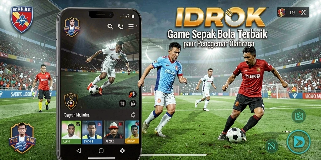 Tangkapan layar <strong>IDROK</strong> menampilkan aksi seru dalam pertandingan sepak bola.