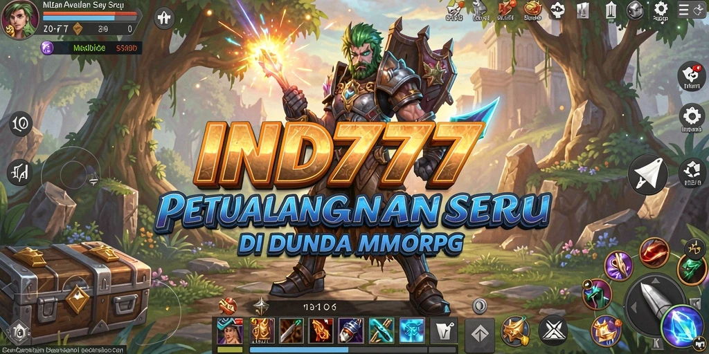 Tampilan gameplay epik IND777 dengan petualangan mendebarkan di dunia MMORPG.