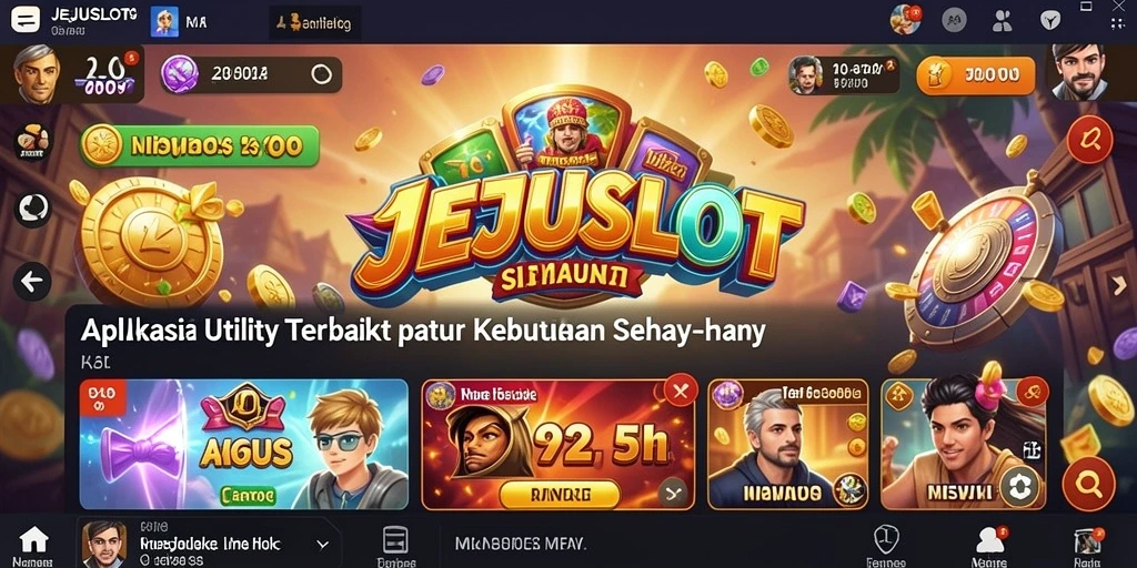 Tampilan antarmuka pengguna JEJUSLOT yang bersih dan sederhana.