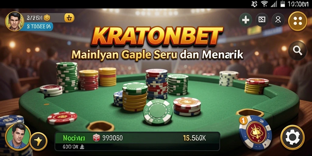 Tampilan gameplay seru KRATONBET yang penuh aksi Gaple.