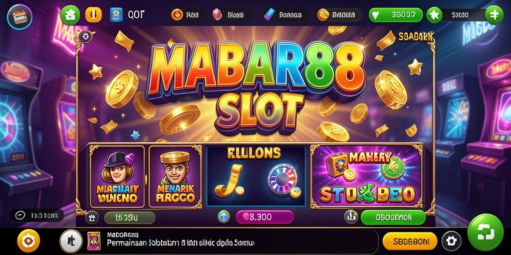 Tampilan gameplay seru MABAR88 dengan berbagai tema slot