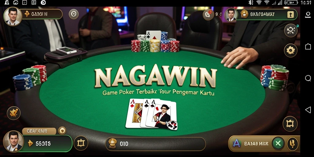 Gameplay seru dan kompetitif dalam NAGAWIN Poker.