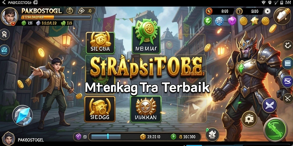 Tampilan gameplay <strong>PAKBOSTOGEL</strong> dengan menara yang sedang berperang melawan musuh.