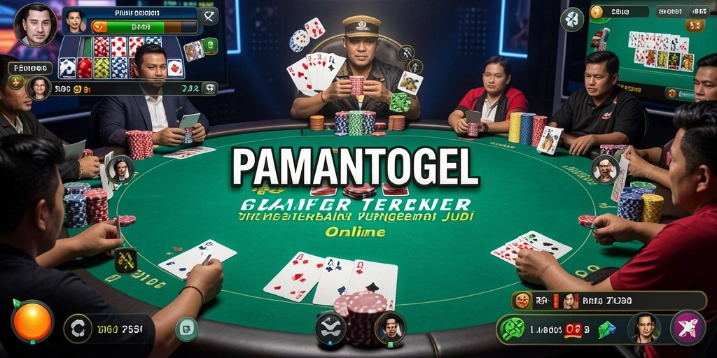 Tampilan gameplay utama PAMANTOGEL dengan suasana Poker yang menegangkan.