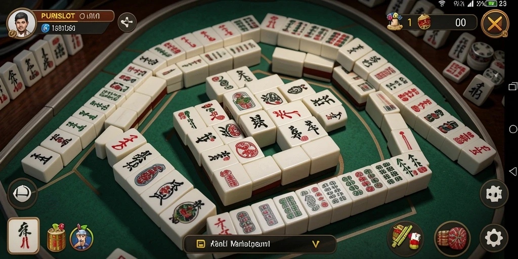 Tampilan gameplay PURISLOT yang menakjubkan dalam permainan Mahjong.