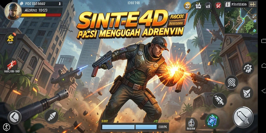Tampilan aksi seru dalam gameplay SINTE4D.