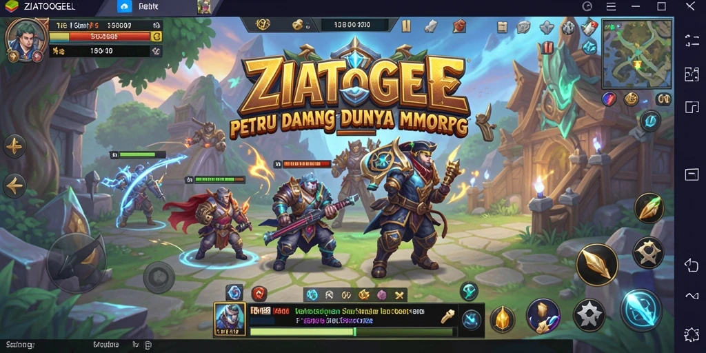 Gameplay seru ZIATOGEL dengan aksi pertempuran yang mendebarkan.